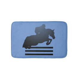 Visa jumper som rensar ett hinder. badrumsmatta