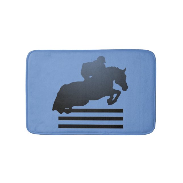 Visa jumper som rensar ett hinder. badrumsmatta (Framsidan)