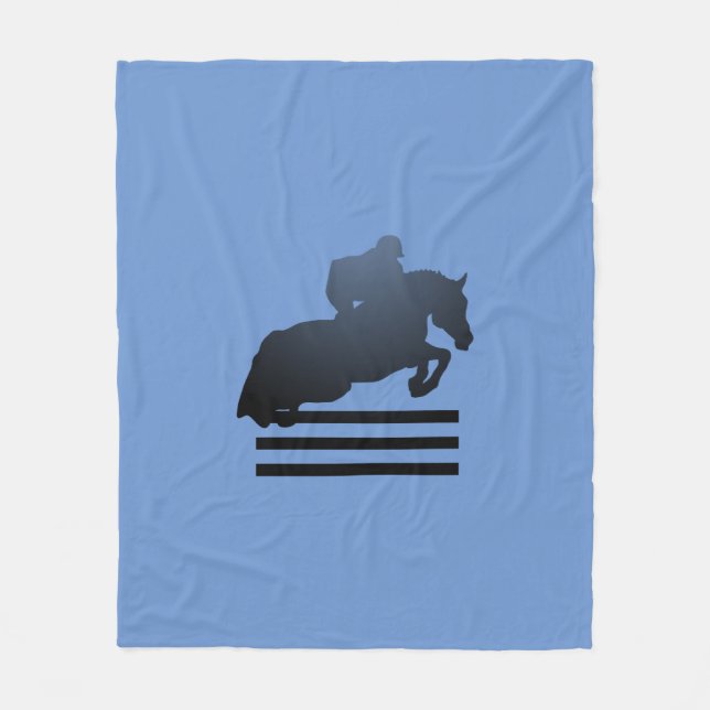 Visa jumper som rensar ett hinder. fleecefilt (Framsidan)