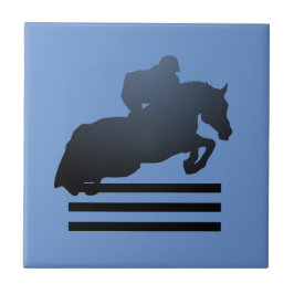 Visa jumper som rensar ett hinder. kakelplatta