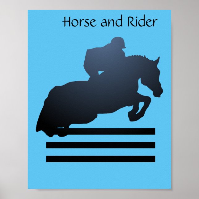 Visa jumper som rensar ett hinder. poster (Framsidan)