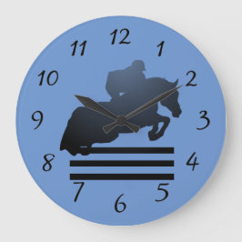  Visa jumper som rensar ett hinder.     Stor Klocka