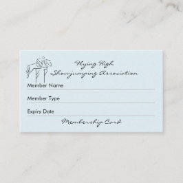 Visa jumperklubbmedlemskap visitkort