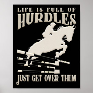 Visa jumping Horse Rider Equestrian Riding Horseba Poster