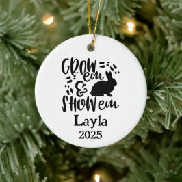 Visa kanin 4H-ornament Julgransprydnad Keramik