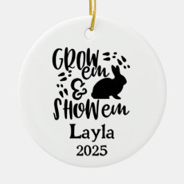 Visa kanin 4H-ornament Julgransprydnad Keramik