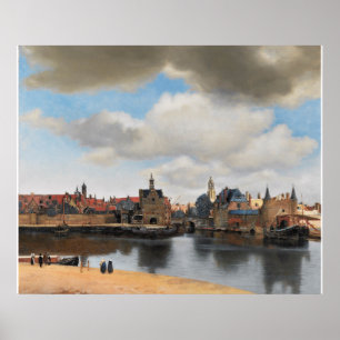 Visa Kanvastrycket Delft Vermeer Poster