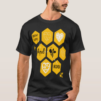 Visa kärlek och var snäll Rolig binvän T Shirt