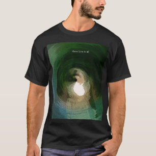 Visa Kärlek till alla - Grönt Abstrakt Art T Shirt