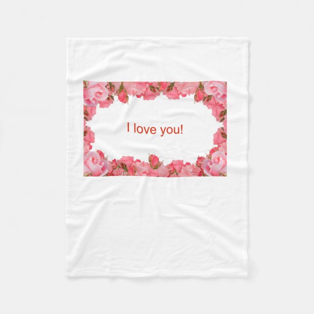 Visa kärlek till februari 14. fleecefilt (Framsidan)