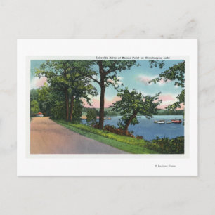 Visa Lakeside Drive längs Chautauqua Sjö Vykort