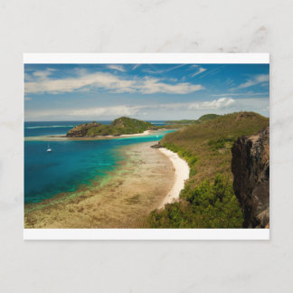 Visa längs en strand på Fiji Vykort
