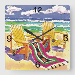 Visa lås för huvudvägg fyrkantig klocka