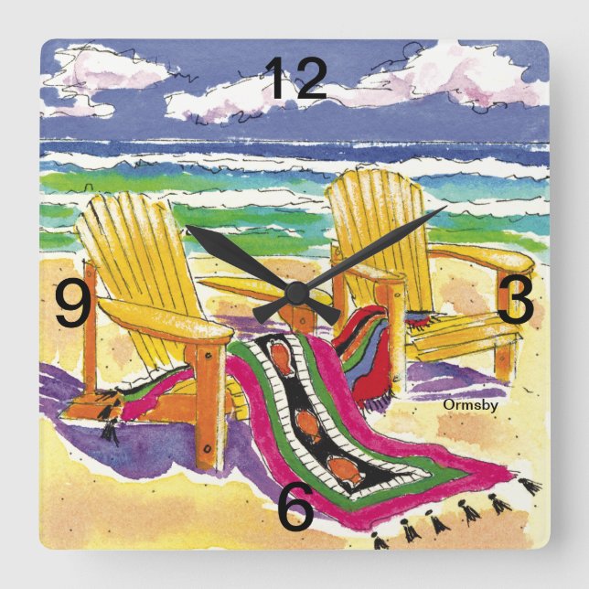 Visa lås för huvudvägg fyrkantig klocka (Framsida)