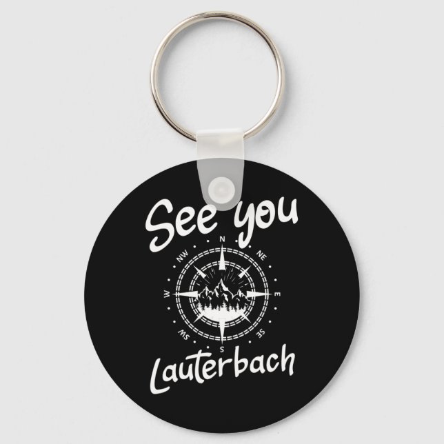 Visa Lauterbach Tyskland Vacation Ski Com Nyckelring (Framsida)