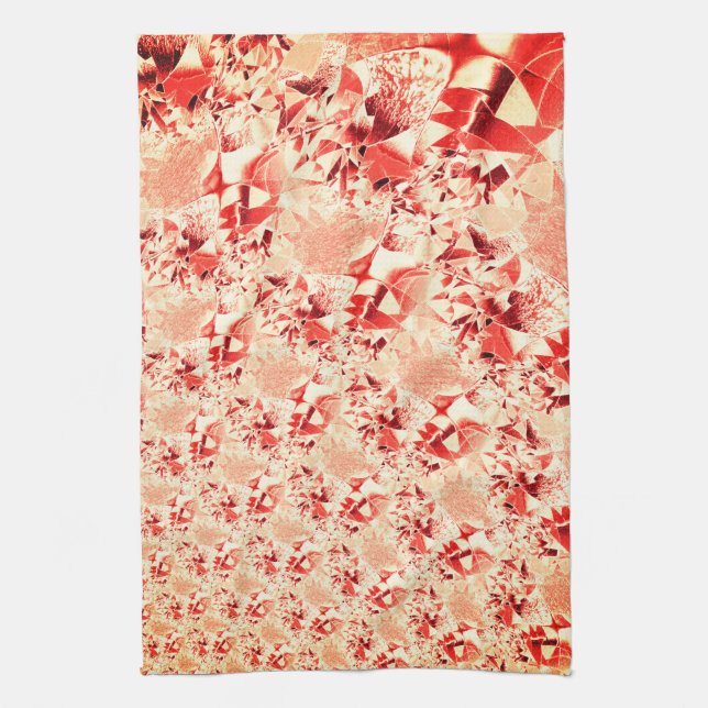 Visa lax till korall med lite ljus och vriden kökshandduk (Vertikal)