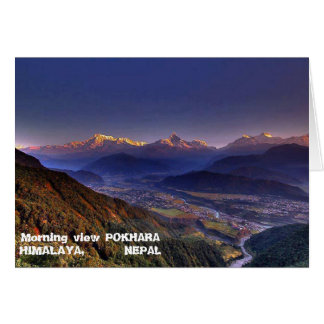 Visa liggande: HIMALAYA POKHARA NEPAL Hälsningskort