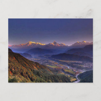 Visa liggande: HIMALAYA POKHARA NEPAL Vykort