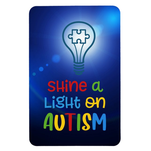 Visa ljus på autism magnet (Vertikal)