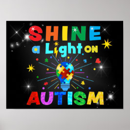 VISA LJUS PÅ AUTISM POSTER