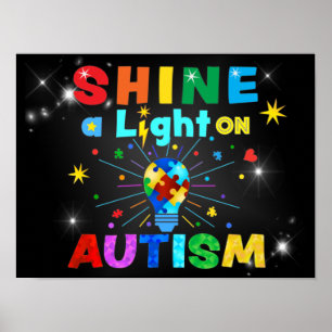 VISA LJUS PÅ AUTISM POSTER