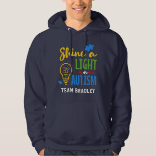 Visa ljus på Personligen för autism Hoodie