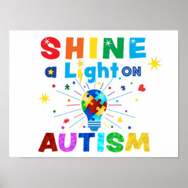 VISA Ljuset på autism Poster