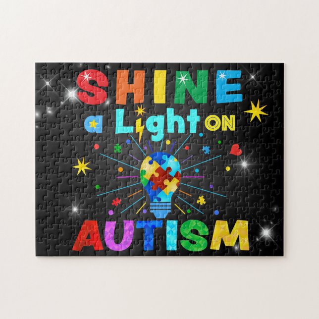 VISA Ljuset på AUTISM Pussel (Horisontell)