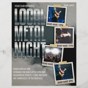 Visa lokalt Metall KLUBB Pub Flyer