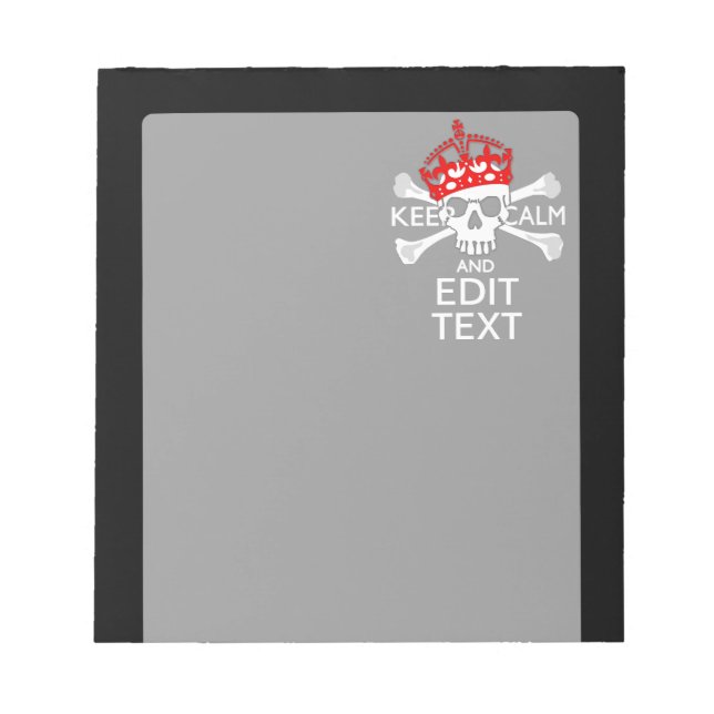 Visa Lugnen Korsben för textBehålla på svart Anteckningsblock (Framsida)