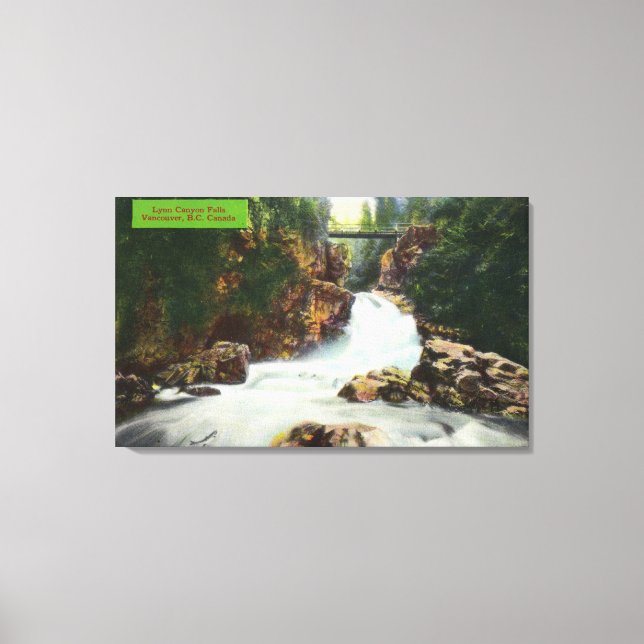 Visa Lynn Canyon Falls Canvastryck (Framsida)
