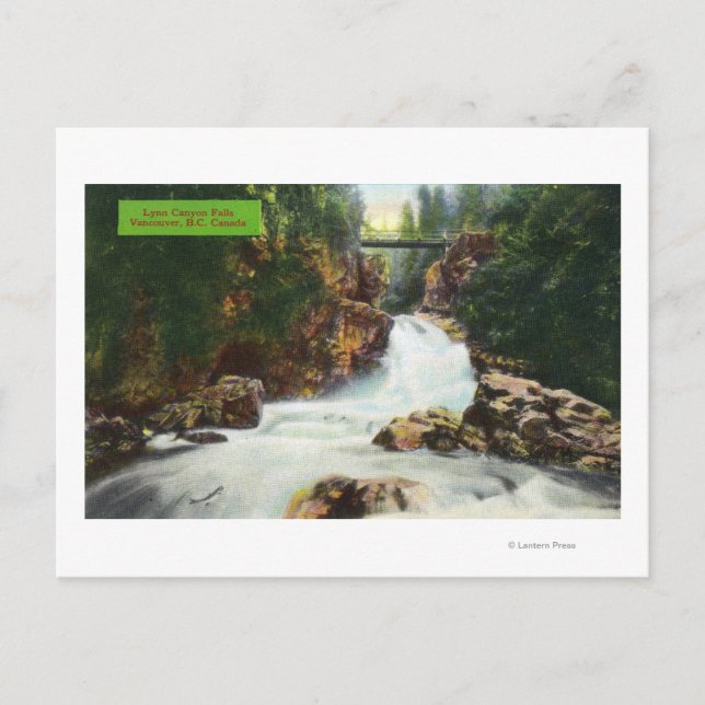 Visa Lynn Canyon Falls Vykort (Framsida)