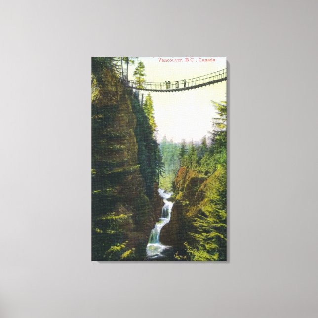 Visa Lynn Canyon Suspension Bridge Canvastryck (Framsida)