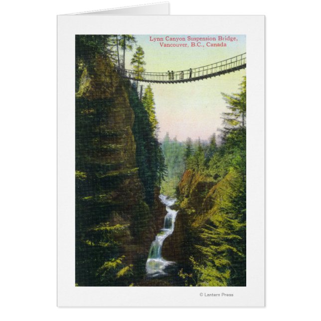 Visa Lynn Canyon Suspension Bridge Hälsningskort (Framsidan)