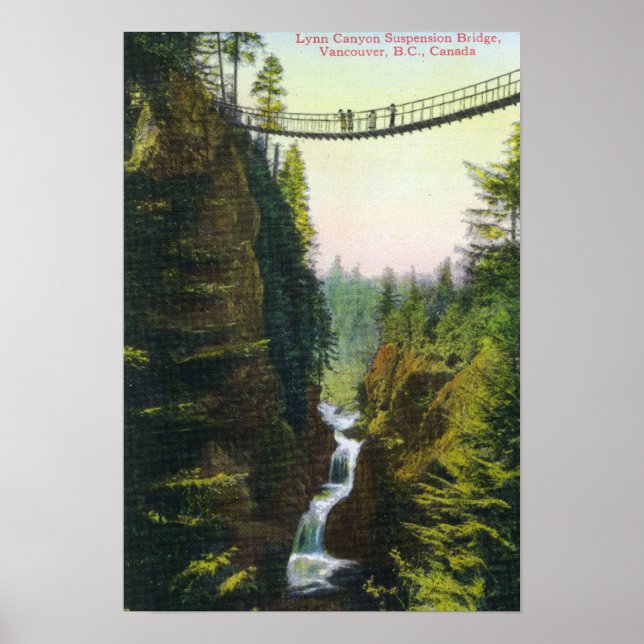 Visa Lynn Canyon Suspension Bridge Poster (Framsidan)