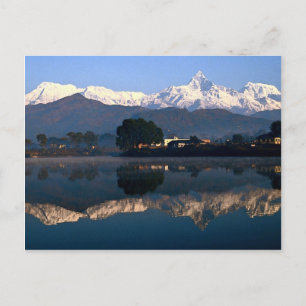 Visa Macchapuchre över Pokhara Sjö, Pokhara, Vykort