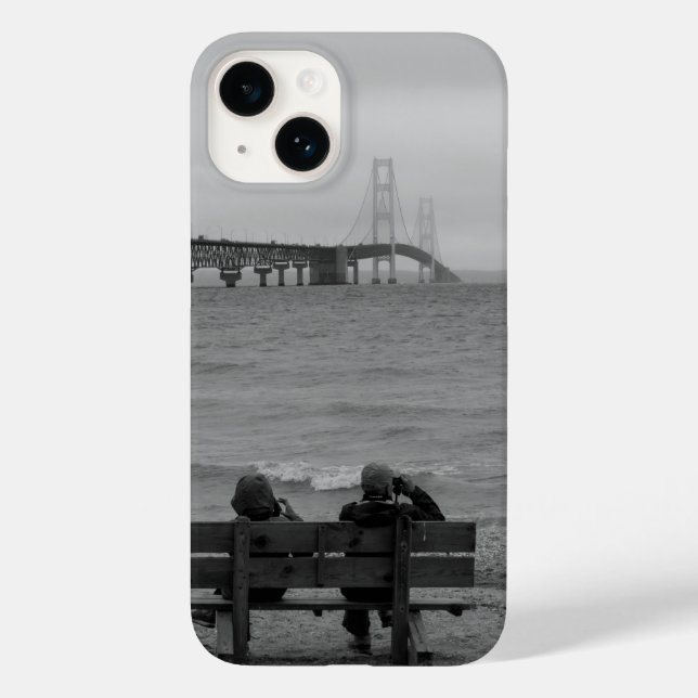 Visa Mackinac Bridge Grayscale Fodral-Mate iPhone (Baksida)