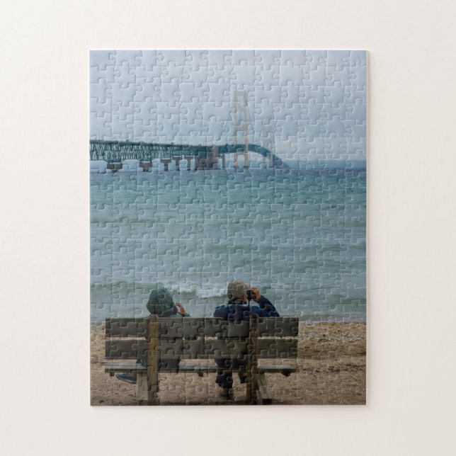 Visa Mackinac Bridge Pussel (Vertikal)