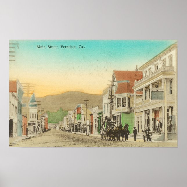 Visa Main Street, Horse Carriage Poster (Framsidan)