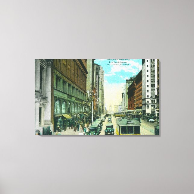 Visa marknadsgata från Grant Street Canvastryck (Framsida)
