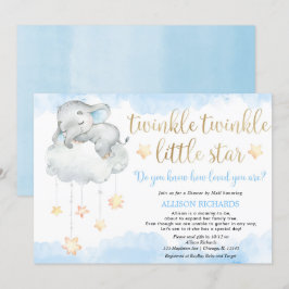 Visa med mail Twinkle twinkle Little star blue Inbjudningar