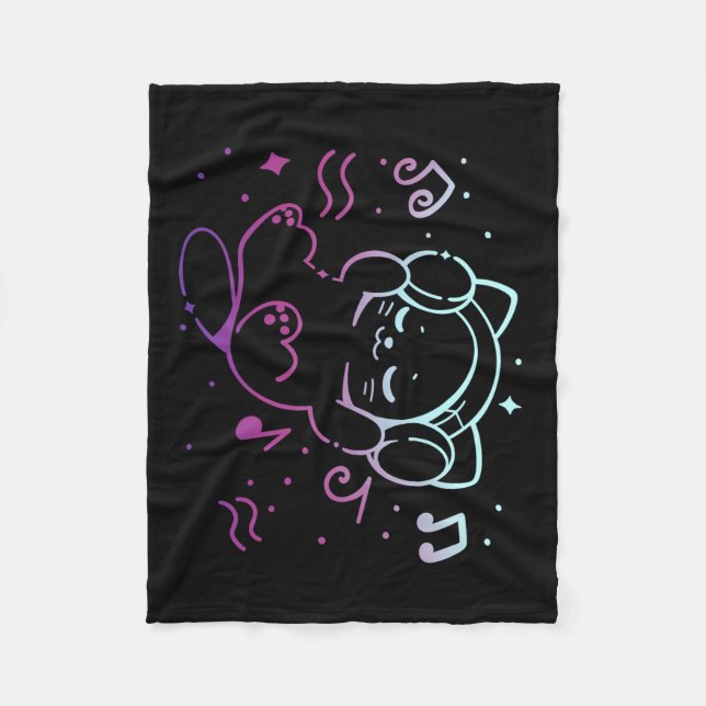 Visa med musik fleecefilt (Framsidan)