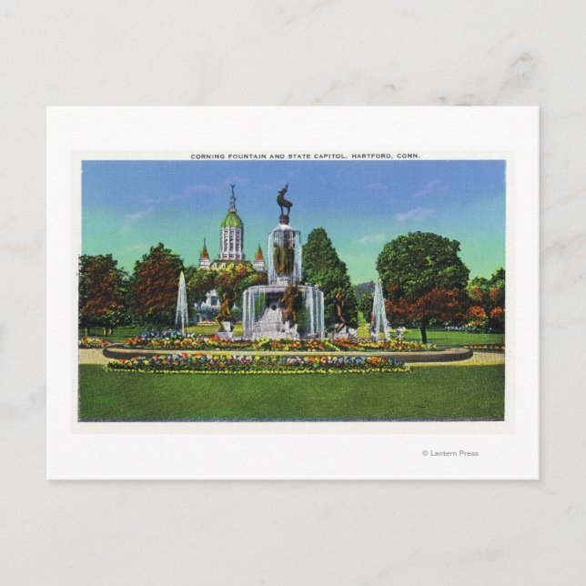 Visa med State Huvudstad Bldg in Avstånd Vykort (Framsida)