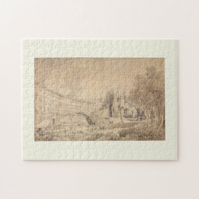 Visa Messina Harbour - Louis Francois Cassas Art Pussel (Horisontell)