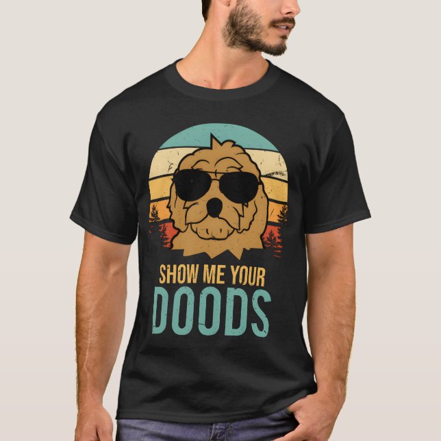 Visa mig din kompis klotter hund rolig t shirt (Framsida)