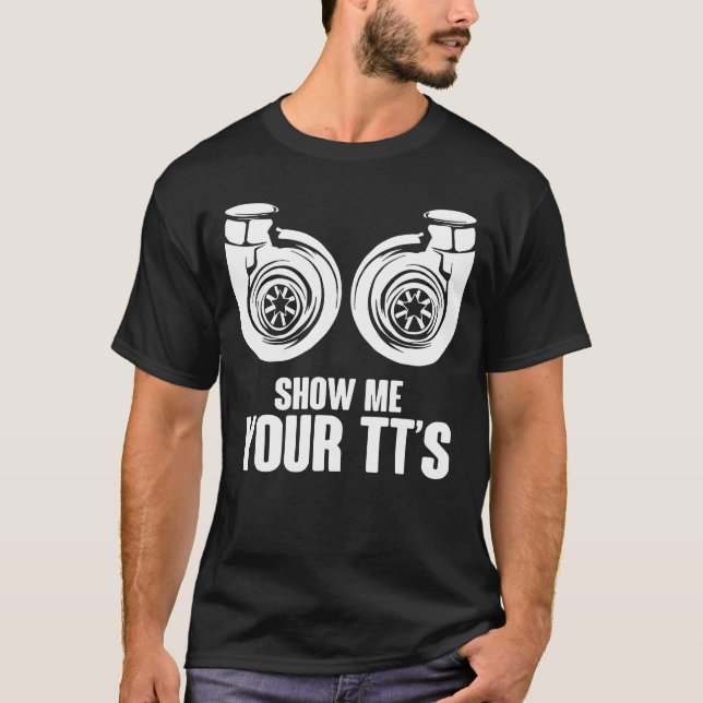 Visa mig din T-svinurbo bilracingflicka T Shirt (Framsida)