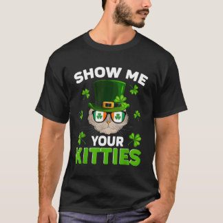 Visa mig dina katter Busiga St. Patrick's Day retr T Shirt