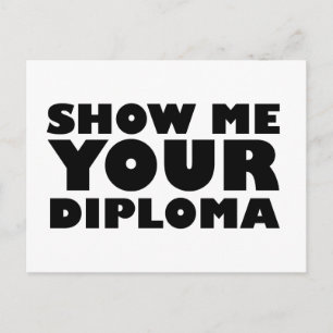 VISA MIG DITT DIPLOM VYKORT