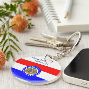 Visa mig Kärlek Missouri w/Initialer Flagga Patrio