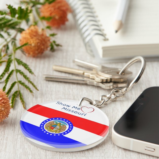 Visa mig Kärlek Missouri w/Initialer Flagga Patrio (Högra Framsidan)